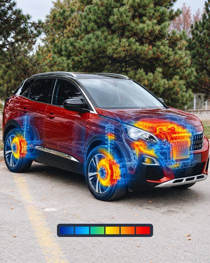 Une carte thermique fondée sur des mesures fournies, avec unité et échelle ; aucune température n’est inventée depuis une photo.